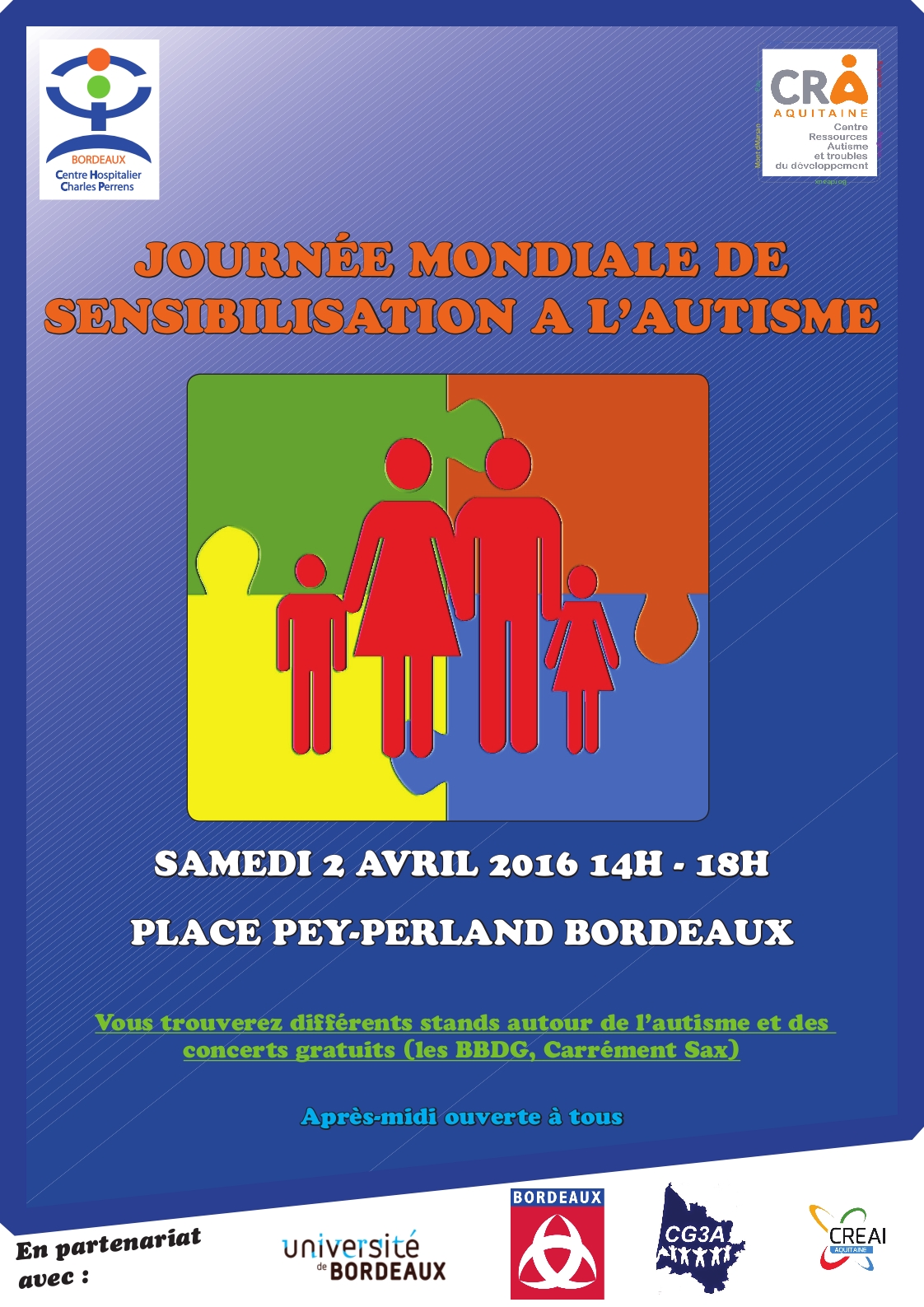 Journée Mondiale de l'Autisme - BORDEAUX